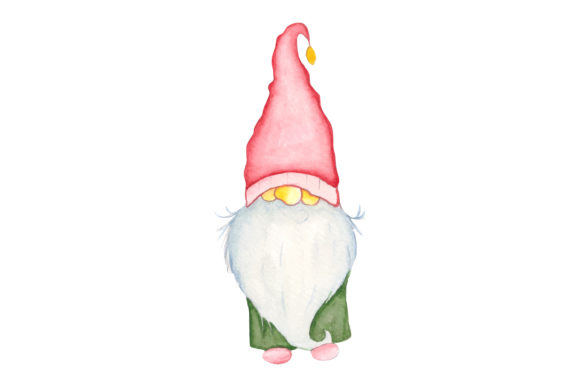 Cute Valentine's Gnomes Watercolor Illustrations