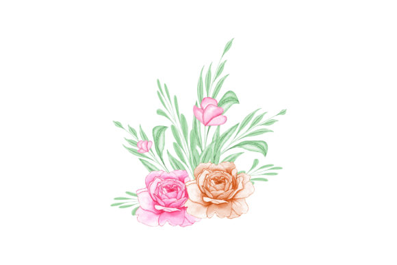 Digital Clipart Floral Watercolor 14