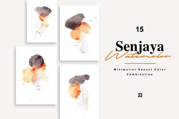 Senjaya Abstract Watercolor Paint and Illustrations