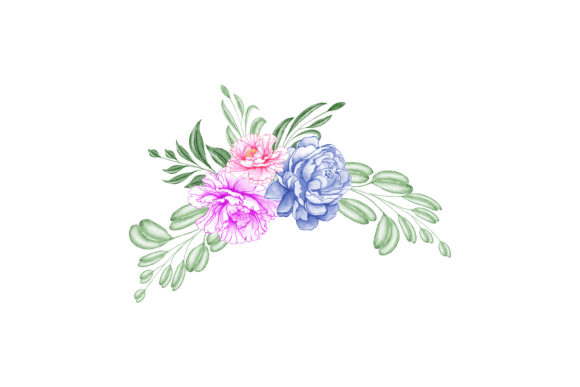 Watercolor Floral Clipart 7 for Illustrations